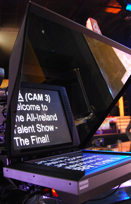 Close-Up Photo of On-Camera Autocue